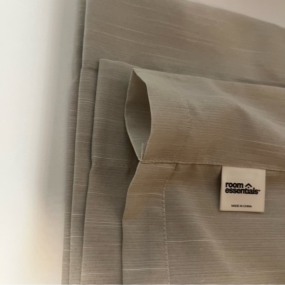 2pk (42” W x 84” L) Light Filtering Curtain Panel - Room Essentials ™ in Beige. - Picture 6 of 9